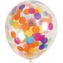 Ballons avec confettis - transparents - 23 cm - 4 pcs