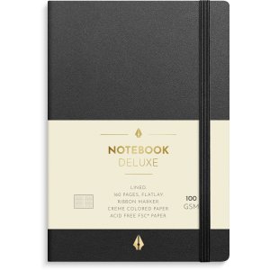 Carnet de notes Deluxe A6 � lignes noires