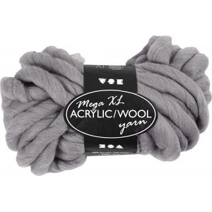 Fil Acrylique XL avec Laine - 300 g - Gris Fil Acrylique XL avec Laine - 300 g - Gris