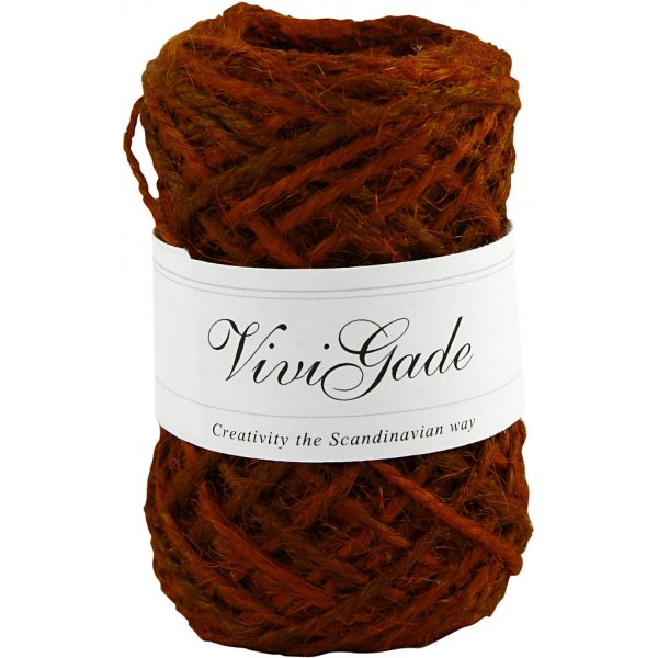 Chanvre naturel - rouge - 30 m