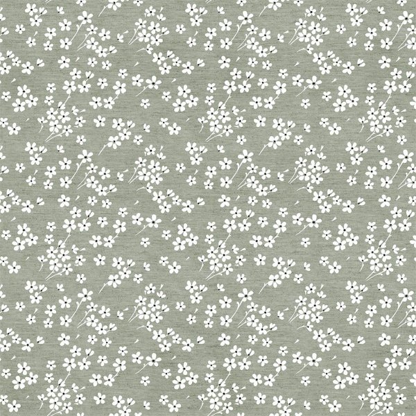 Tissu cir textile Milflores vert