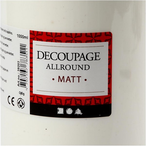 Vernis de dcoupage - polyvalent - mat - 1000 ml