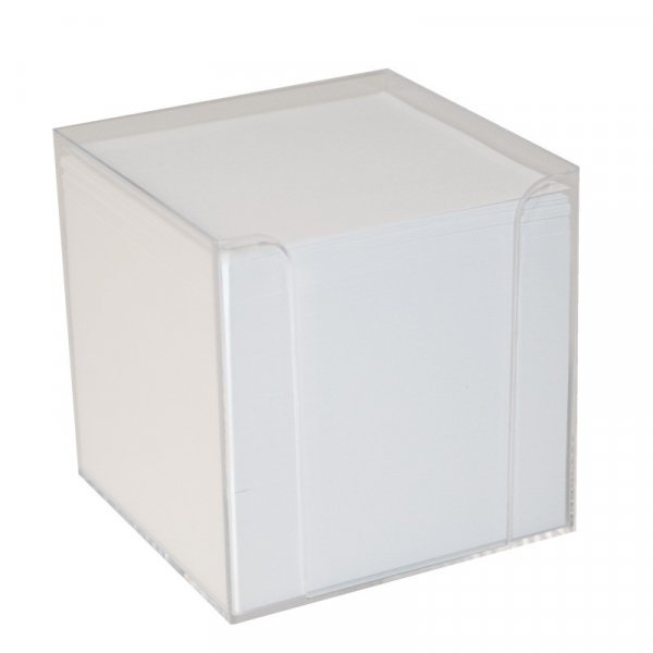 Bloc Cube avec Support - Blanc
