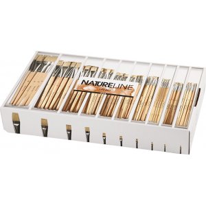 Pinceaux Natur Line - no. 00+0+1+2+4+8+12+14+20+22 - assiette - 10 x 12 pièces Pinceaux Natur Line - no. 00+0+1+2+4+8+12+14+20+22 - assiette - 10 x 12 pièces