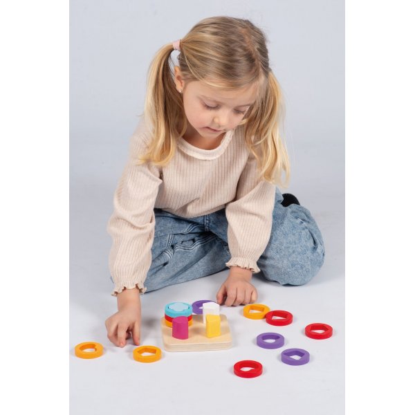 Jeu d\\\'association de formes en bois