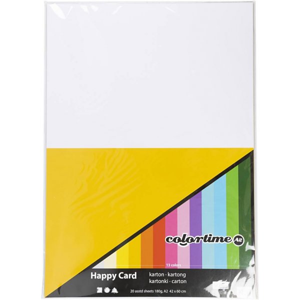 Carton Printemps - couleurs mlanges - A2 - 20 feuilles
