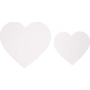 Coeurs - blanc - 2 x 25 pcs Coeurs - blanc - 2 x 25 pcs