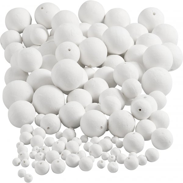 Boules de flirt - blanches - diffrentes tailles - 240 pcs