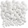 Boules de flirt - blanches - diffrentes tailles - 240 pcs