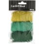 Laine carde - harmonie vert/turquoise - 3 x 10 g