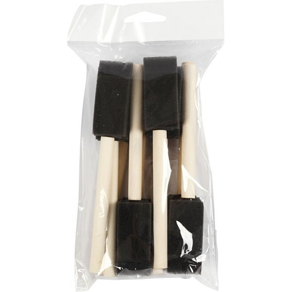Pinceaux en mousse - 25 mm - 10 pcs