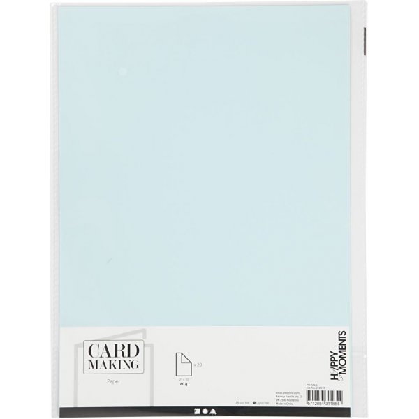 Papier - bleu clair - A4 - 20 pcs