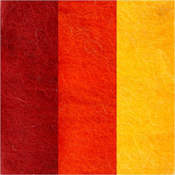 Laine carde - harmonie jaune/terre cuite - 3 x 10 g