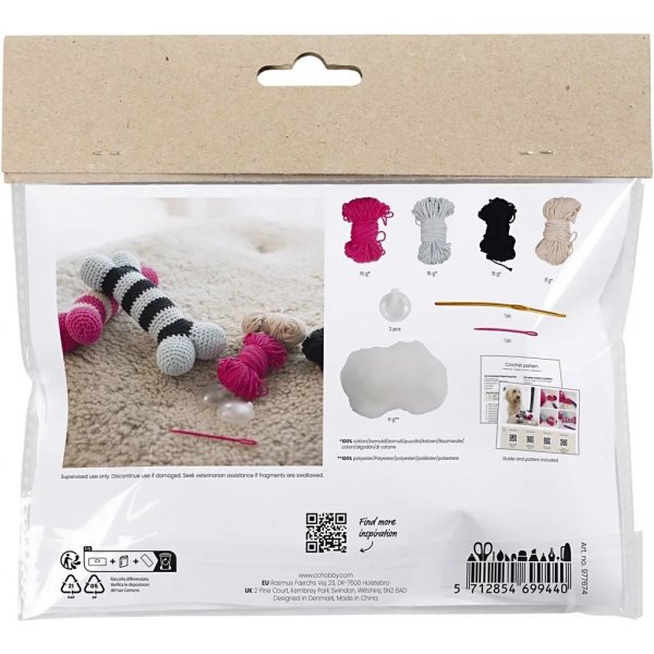 Mini Kit DIY Crochet, Os de Chien