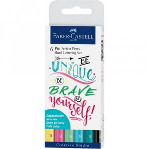 Stylo à dessin Faber-Castell PITT Artist Handlettering - 6 stylos Stylo à dessin Faber-Castell PITT Artist Handlettering - 6 stylos