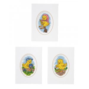 Kit de broderie Short - Poules mignonnes 3-pack Kit de broderie Short - Poules mignonnes 3-pack