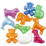 Perles en plastique - couleurs vives - brillantes - 125 ml