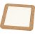 Sous-verres avec cadres en li�ge - blanc - 2 pcs