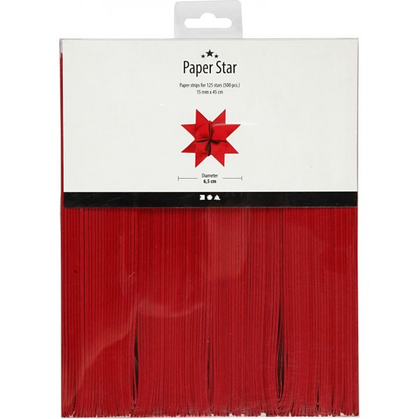 Bandes toiles - rouge - 6,5 cm, 500 bandes
