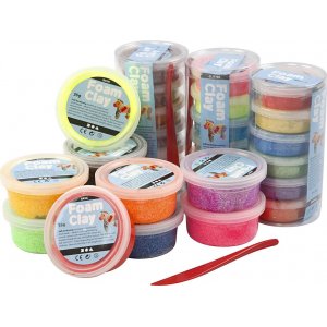 Foam Clay® - couleurs mélangées - paillettes - 28 boîtes Foam Clay® - couleurs mélangées - paillettes - 28 boîtes