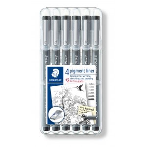 Pigmentliner Noir - 6 stylos Pigmentliner Noir - 6 stylos
