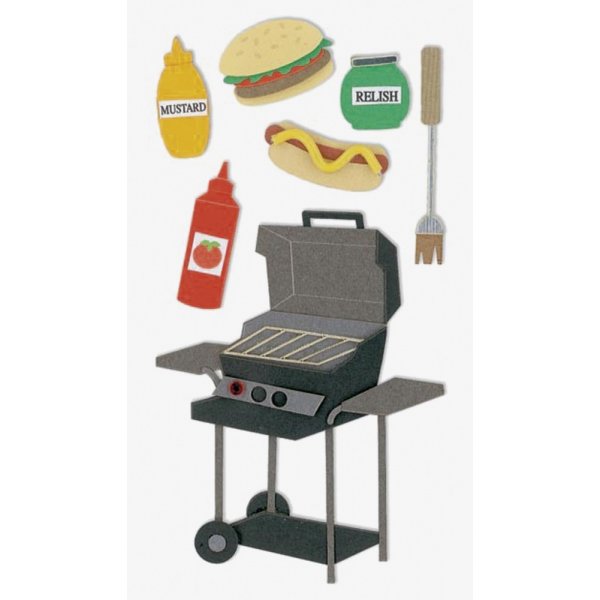 Mlange d\\\'autocollants - Soire barbecue