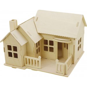 Figurine de chantier 3D - Maison avec terrasse Figurine de chantier 3D - Maison avec terrasse