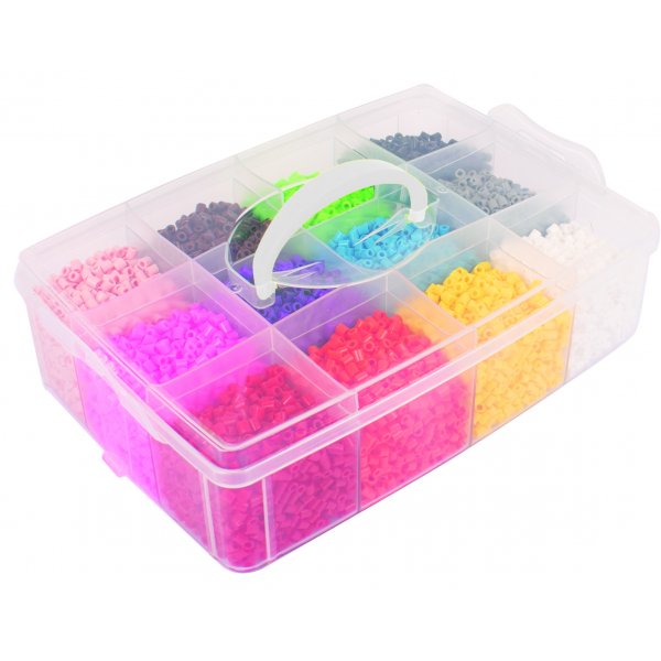 Perles en tube dans une bo�te de rangement 12000 perles