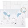 Calendrier de Nol en carton - blanc - 3 pcs