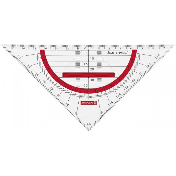 Rgle triangulaire sans crasement 16cm (avec grip)