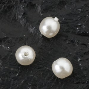 Perles de cire en verre 3 mm Blanc - 75 pcs Perles de cire en verre 3 mm Blanc - 75 pcs