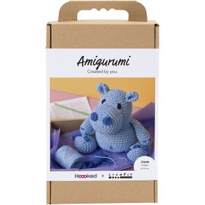 Kit DIY amigurumi hippopotame bleu et bleu clair - 1 paquet. Kit DIY amigurumi hippopotame bleu et bleu clair - 1 paquet.
