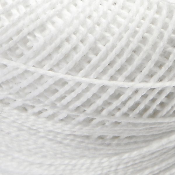 Fil de coton mercerisé - blanc - 20 g Fil de coton mercerisé - blanc - 20 g