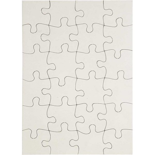 Puzzle - blanc - 15 x 21 cm - 16 pcs