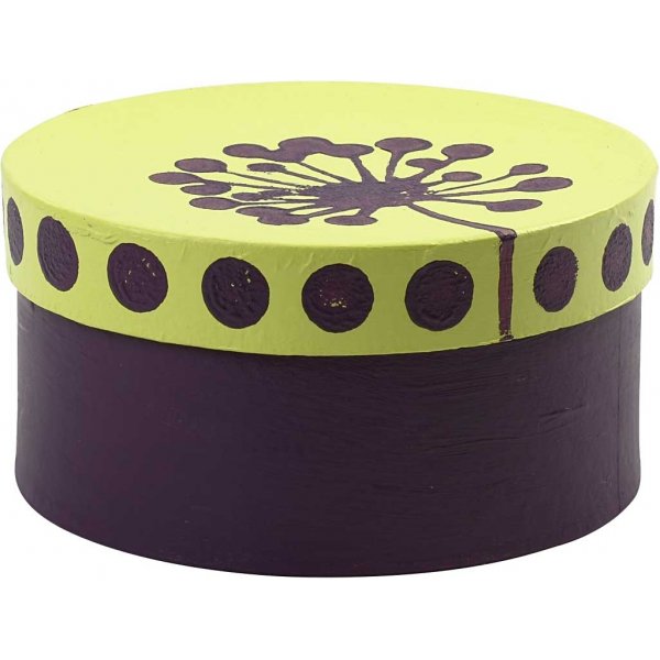 Boîtes rondes en papier mâché - 3 pcs Boîtes rondes en papier mâché - 3 pcs