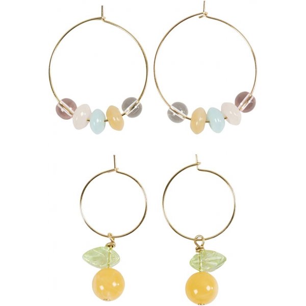 Mini DIY Kit Bijoux - Créoles avec perles Mini DIY Kit Bijoux - Créoles avec perles