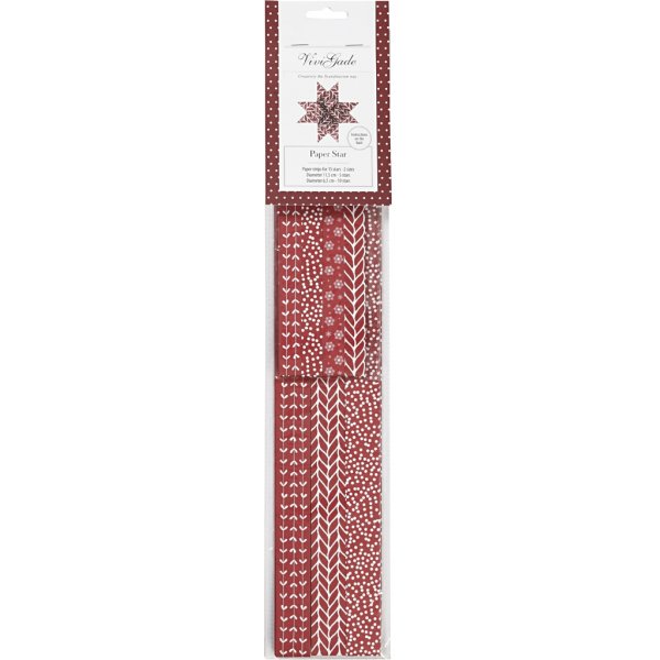 Bandes toiles - rouge - blanc - 6,5+11,5 cm - 60 bandes