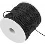 Cordon coton - noir - 100 m - 1 mm