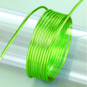 Fil d'aluminium ø 2 mm - vert clair 5 m / ~ 42 g Fil d'aluminium ø 2 mm - vert clair 5 m / ~ 42 g