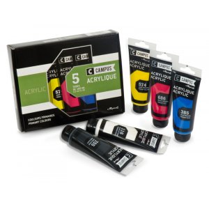 Set de peinture acrylique Campus - 5 tubes de 100 ml Set de peinture acrylique Campus - 5 tubes de 100 ml