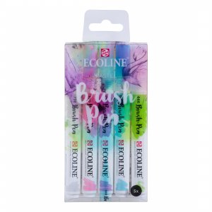 Lot de 5 stylos pinceaux Ecoline - Pastel Lot de 5 stylos pinceaux Ecoline - Pastel