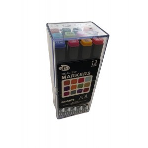 Lot de 12 feutres de couleur, double pointe, couleurs vives Lot de 12 feutres de couleur, double pointe, couleurs vives