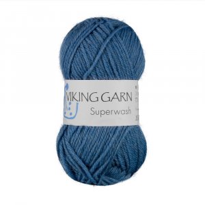 Fil Viking Superwash 50g - Bleu moyen (123) Fil Viking Superwash 50g - Bleu moyen (123)