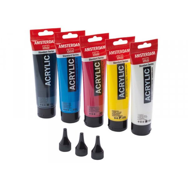 Set de peinture acrylique Amsterdam avec buses
