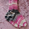 Image client Fil Viking Raggen 150g - Rose/gris/noir (770)