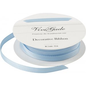 Ruban gros grain - bleu clair - 15 m Ruban gros grain - bleu clair - 15 m