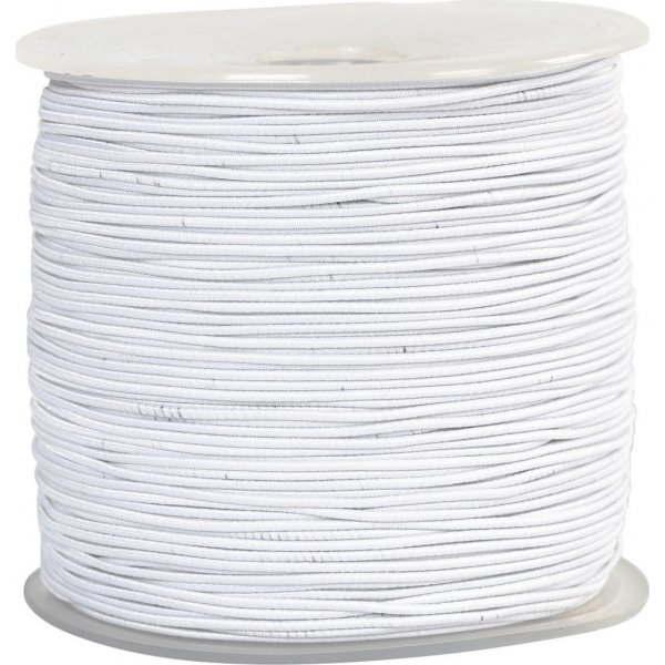Cordon lastique 1 mm - blanc - 250 m