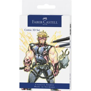 Coffret stylos à dessin - Faber-Castell - Encre de Chine Pitt Artist Pen Comic - 11 pièces Coffret stylos à dessin - Faber-Castell - Encre de Chine Pitt Artist Pen Comic - 11 pièces