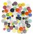 Mélange de boutons - 2 trous - couleurs mélangées - 100 pcs Mélange de boutons - 2 trous - couleurs mélangées - 100 pcs