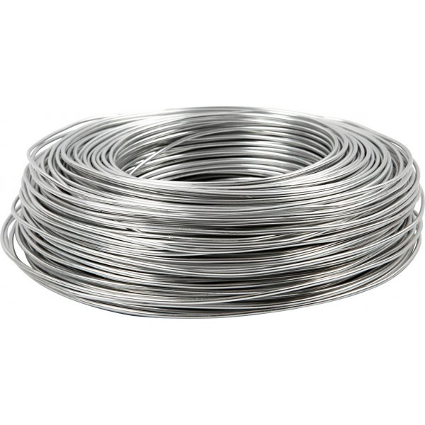 Fil d'aluminium - 2 mm - argent - 100 m